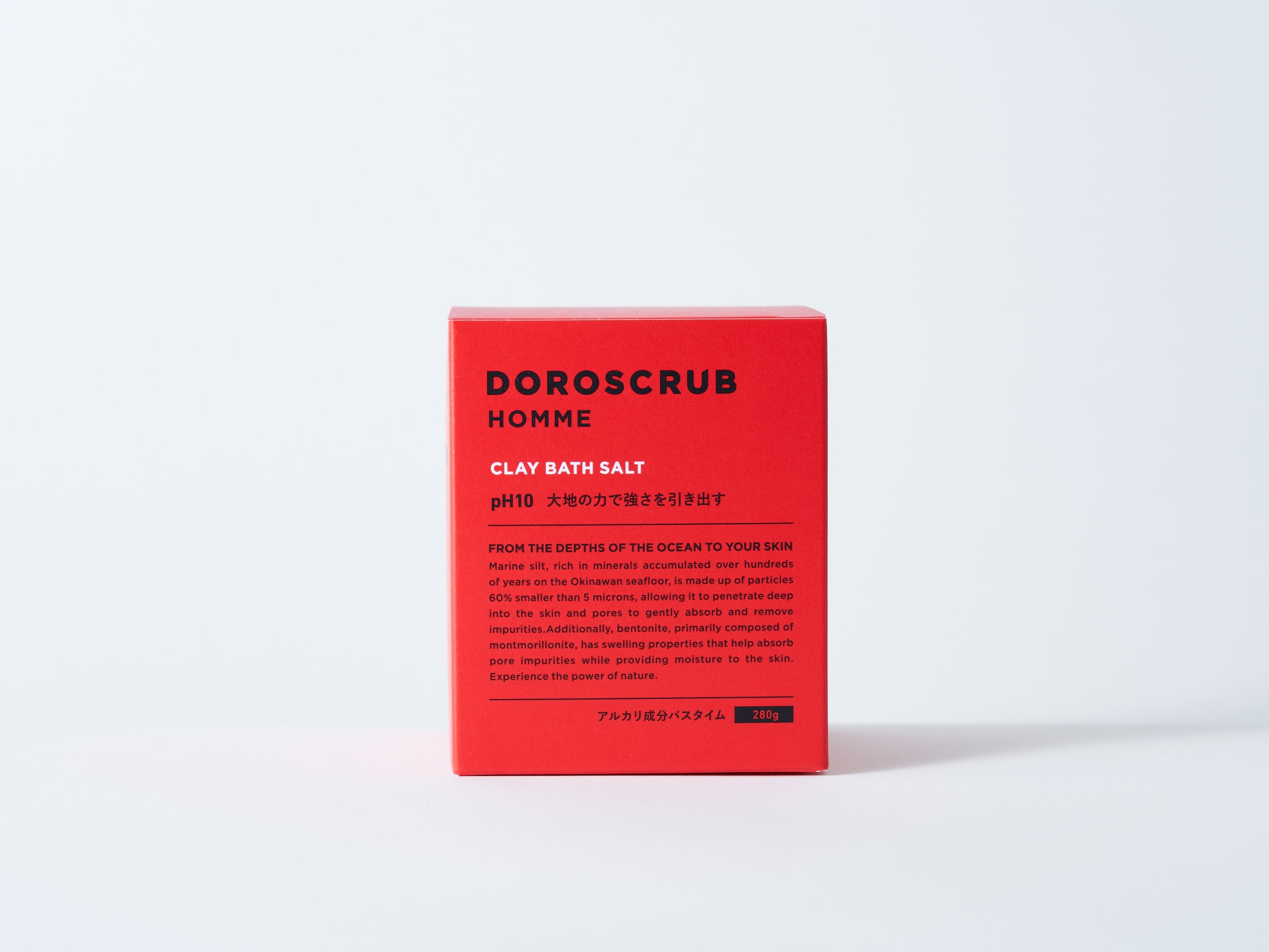 DOROSCRUB CLAY BATH SALT｜メンズ清潔感を整えるpH10アルカリ性